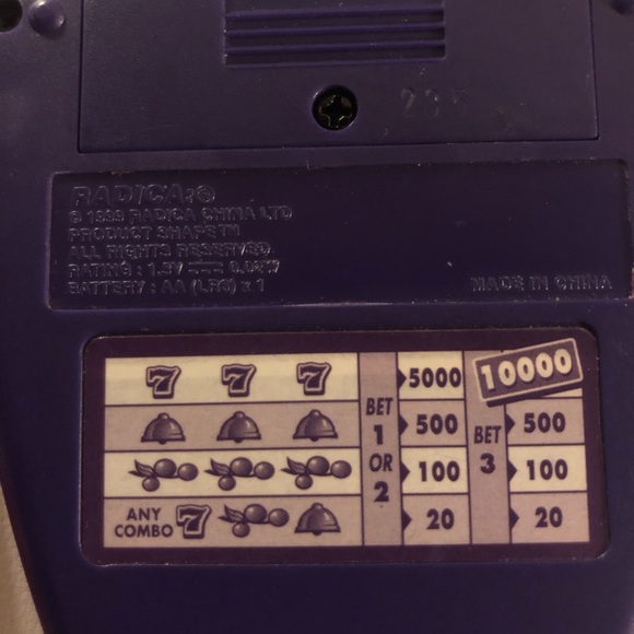 Radica Pocket Slot 1997 Hand Held Electronic Slots 777- Tested - Picture 5 of 7
